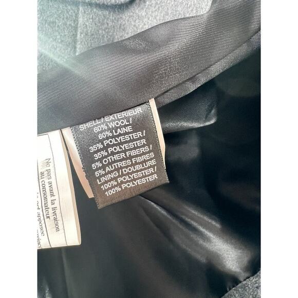 Sam Edelman Double Breasted Wool Blend Walker Coat Size 10 Charcoal New $240 - Picture 5 of 7